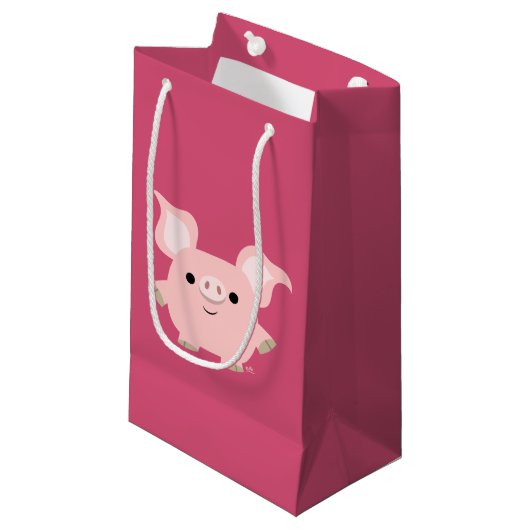 Sac cadeau de cochon en caricature courte mignonne (Devant Angle)