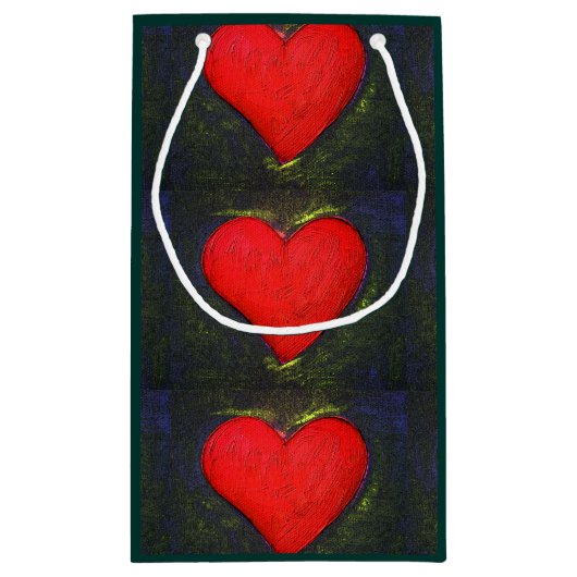 Sac cadeau de coeur peint (Dos)