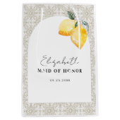 Sac cadeau de demoiselle d'honneur avec nom et cit (Devant)