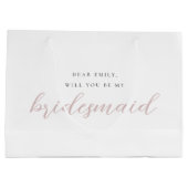 Sac cadeau de demoiselle d'honneur en calligraphie (Dos)