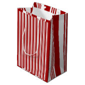 Sac cadeau de design Red White Peppermint Stripes (Dos Angle)