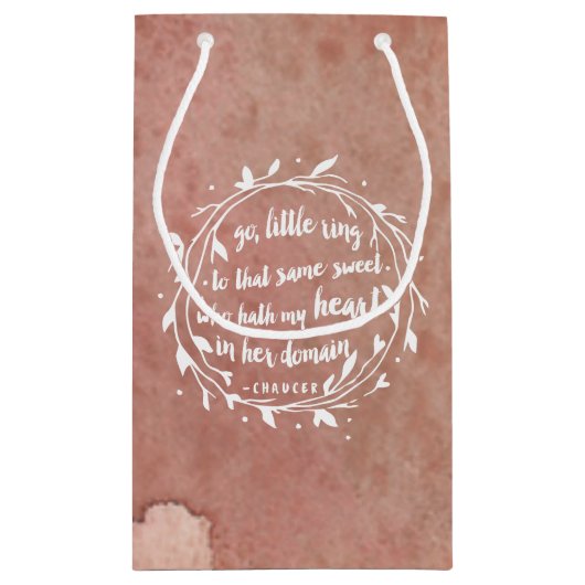 Sac cadeau de devis fiançailles | Aquarelle romant (Dos)