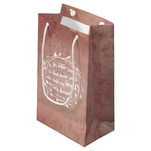 Sac cadeau de devis fiançailles | Aquarelle romant (Devant Angle)