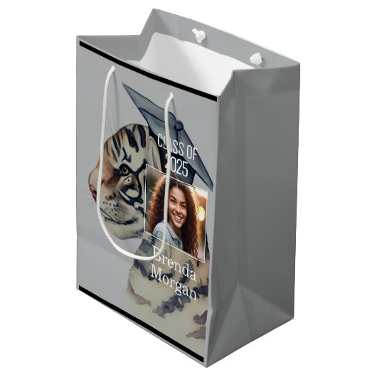 Sac cadeau de diplôme unique (Devant Angle)