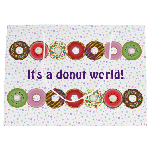 sac cadeau de donuts de toutes saveurs (Devant)