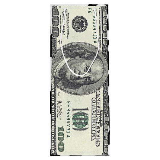 Sac cadeau de facture de cent dollars (Dos)