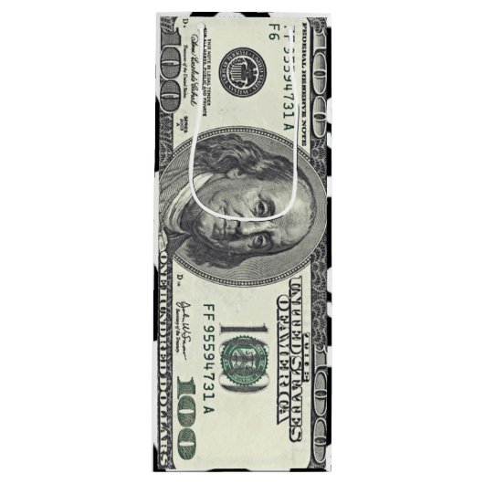 Sac cadeau de facture de cent dollars (Devant)