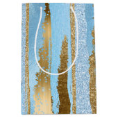 Sac cadeau de fantaisie bleu et or (Devant)