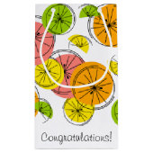 Sac cadeau de félicitations Citrus petit (Dos)
