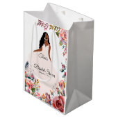 sac cadeau de Fête des mariées de mariée afro-amér (Devant Angle)