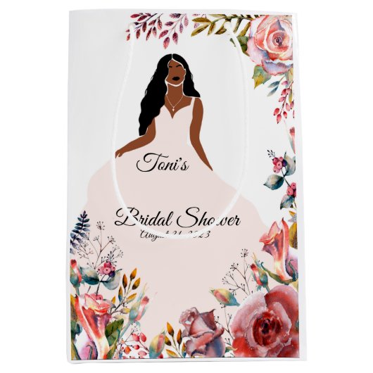 sac cadeau de Fête des mariées de mariée afro-amér (Devant)