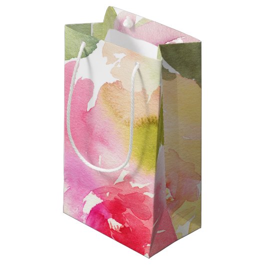 Sac cadeau de feuillage d'aquarelle (Devant Angle)