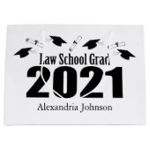 Sac cadeau de fin d'études de droit 2021 (noir) (Devant)