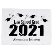 Sac cadeau de fin d'études de droit 2021 (noir) (Dos)