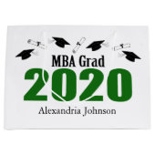 Sac cadeau de fin d'études MBA 2020 (vert) (Devant)