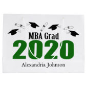 Sac cadeau de fin d'études MBA 2020 (vert) (Dos)