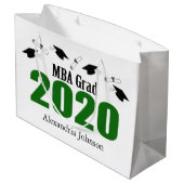 Sac cadeau de fin d'études MBA 2020 (vert) (Dos Angle)