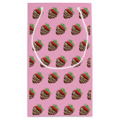Sac cadeau de fraises enrobées de chocolat (Dos)