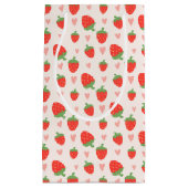 Sac cadeau de fraises et de coeurs doux (Devant)