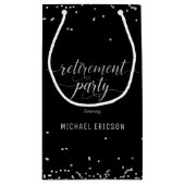 Sac cadeau de la fête de retraite Elégant Argent, (Dos)