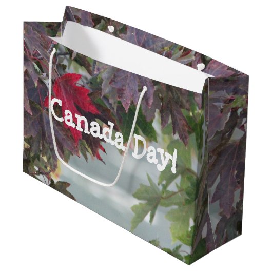 Sac cadeau de la fête du Canada (Devant Angle)