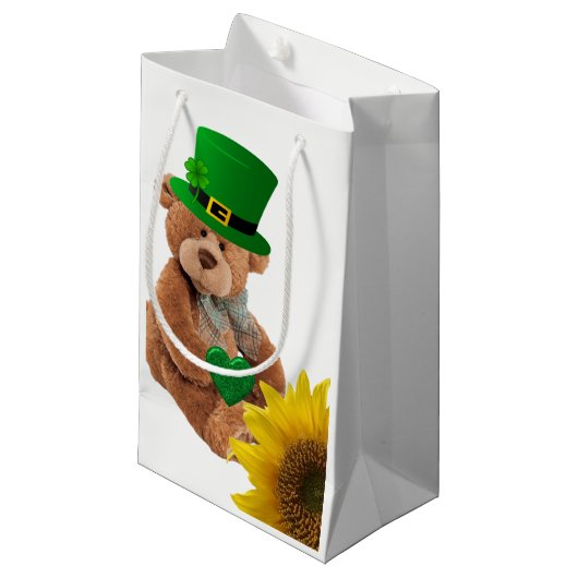 Sac cadeau de la Saint Patrick Sac à cadeau Teddy  (Devant Angle)