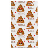 Sac cadeau de la Saint Valentin Emoji Poop de l'am (Dos)