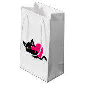 Sac cadeau de la Saint-Valentin pour chaton noir (Dos Angle)