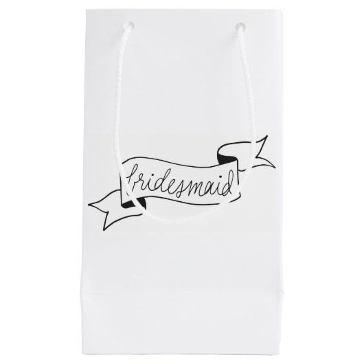 Sac cadeau de la servante Bridesmaid Banner Script (Devant)