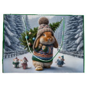 Sac cadeau de lapin d'arbre (Dos)
