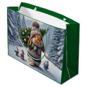 Sac cadeau de lapin d'arbre (Dos Angle)