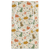 Sac cadeau de lapins de printemps dessinés à la ma (Devant)