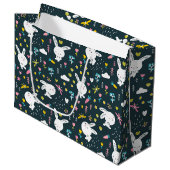 Sac cadeau de lapins floraux de printemps (Devant Angle)