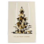 Sac cadeau de l'arbre de Noël Empreinte de léopard (Dos)