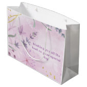 Sac cadeau de Lavande d'aquarelle rose (Dos Angle)