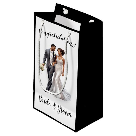 Sac cadeau de mariage (Devant Angle)
