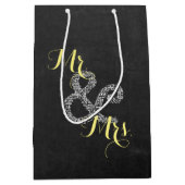 Sac Cadeau de Mariage d'Automne Tableau Noir Mr &  (Devant)