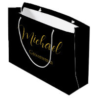 Sac cadeau de mariage élégant avec texte personnal