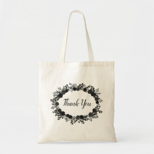 Sac Cadeau de Mariage Gothique Rose Blanche et Noi