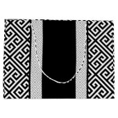 Sac cadeau de mariage noir et blanc (Dos)