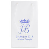 Sac cadeau de mariage royal inspiré Favor (Dos)