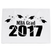 Sac cadeau de MBA Grad 2017 Graduation (Noir) (Devant)