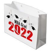 Sac cadeau de MBA Grad 2022 Graduation (Rouge) (Dos Angle)