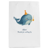 Sac cadeau de Merci Ahoy Whale | Anniversaire naut (Devant)