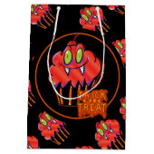 Sac cadeau de mignonne Halloween Orange Vampire Cu (Dos)