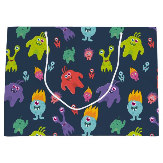 Sac cadeau de monstres amusants (Devant)