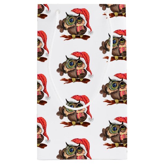 Sac cadeau de Noël à la chouette (Dos)