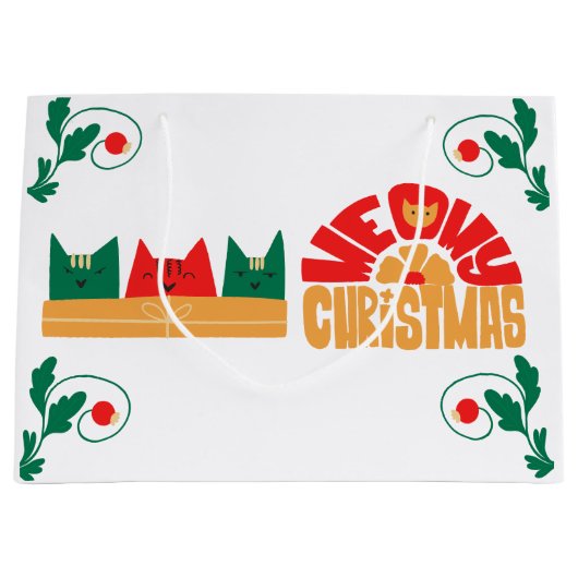 Sac cadeau de Noël à Meowy (Devant)