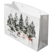 Sac cadeau de Noël Animaux Pine Forest (Dos Angle)