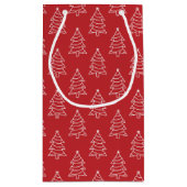 Sac cadeau de Noël Arrière - plan rouge foncé (Dos)